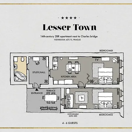 דירה Mala Strana Little Palace